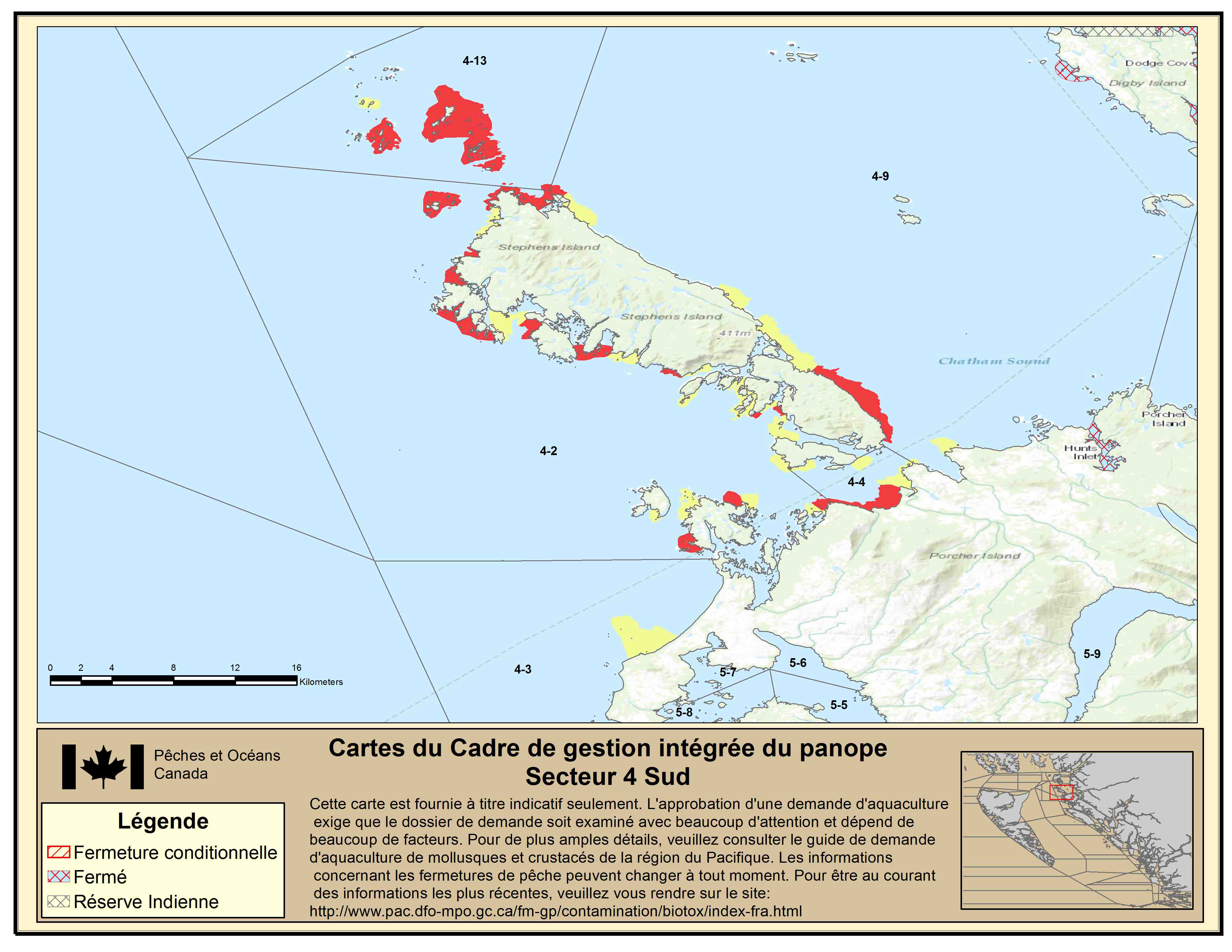 Map: Pacific Region Fisheries Management Area 4